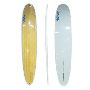 9’2″ high performance surfboard with bamboo