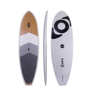 9’5″  stand up paddle board with wood veneer
