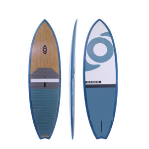 8’6″  stand up paddle board with wood veneer